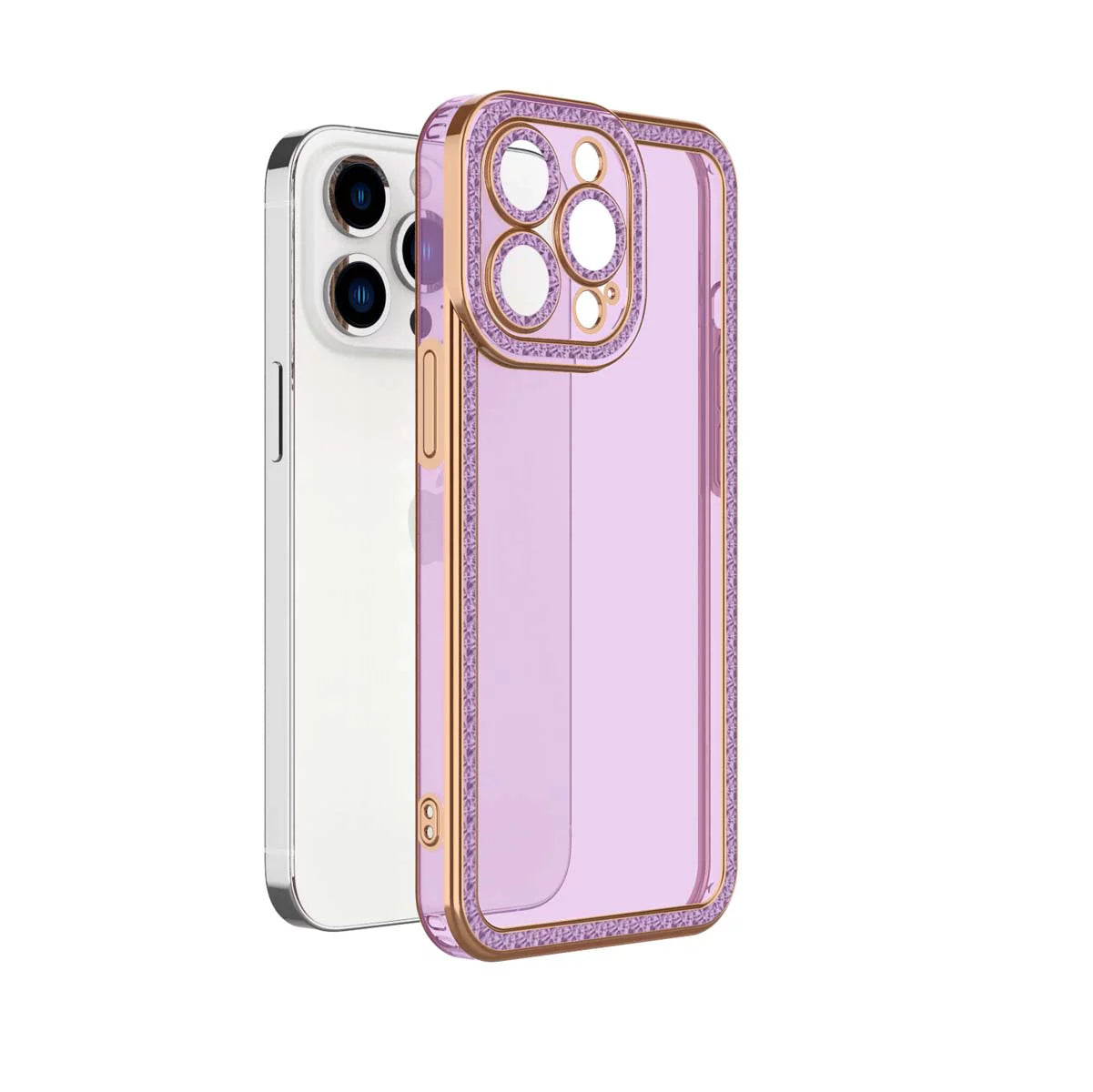 Iphone 13 Pro Max Case, Iphone 13 Pro Max Case with Diamond, Silicone Rubber Gel TPU Cases Cute Glossy Cover for Women & Girls Sparkle Bling Rhinestone Slim Fit for Apple Iphone 13 Pro Max 6.7"