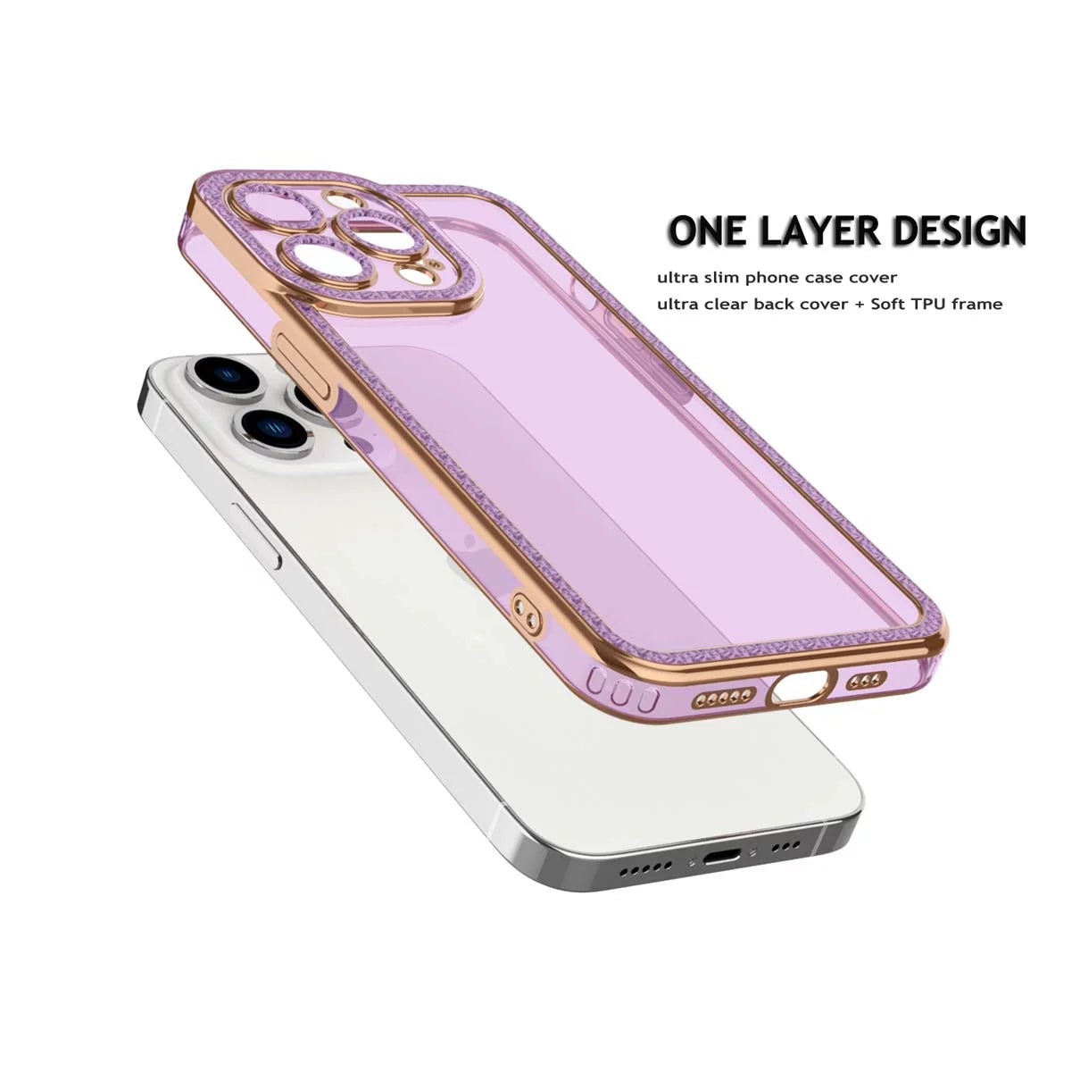 Iphone 13 Pro Max Case, Iphone 13 Pro Max Case with Diamond, Silicone Rubber Gel TPU Cases Cute Glossy Cover for Women & Girls Sparkle Bling Rhinestone Slim Fit for Apple Iphone 13 Pro Max 6.7"