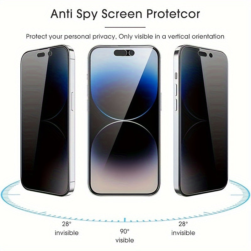 2pcs iPhone Privacy Tempered Glass Screen Protector