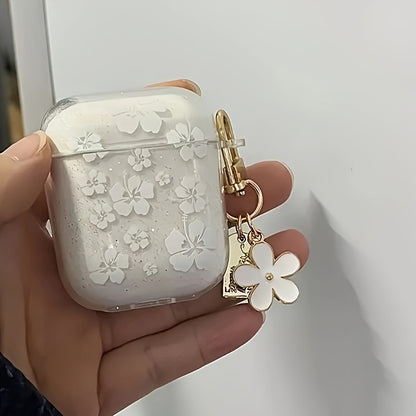 White Flower AirPods Case