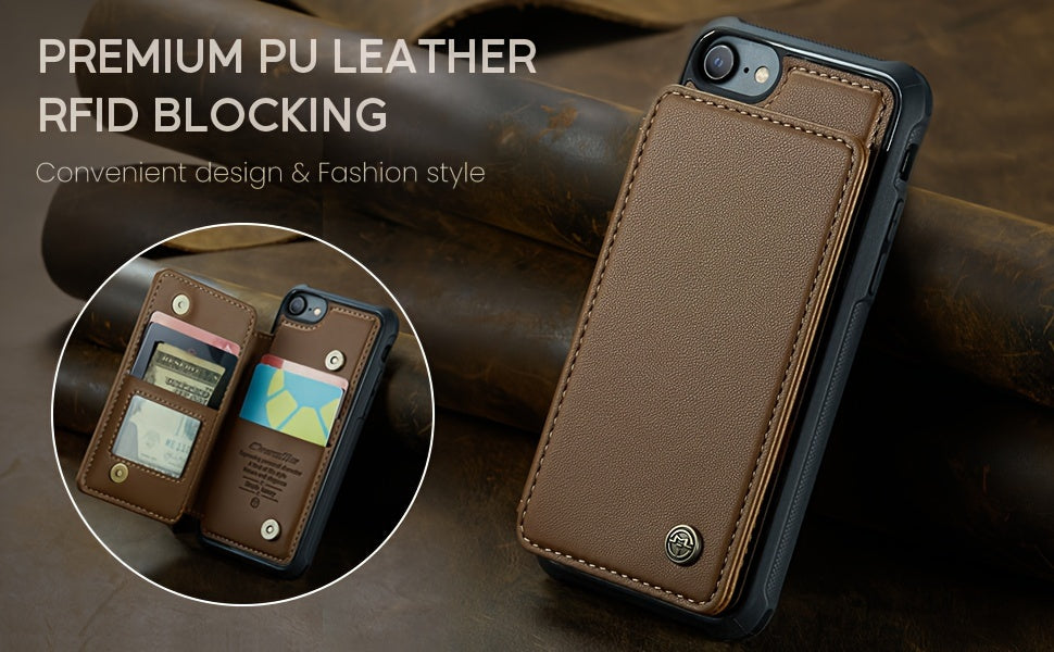 Faux Leather RFID Blocking Wallet Case