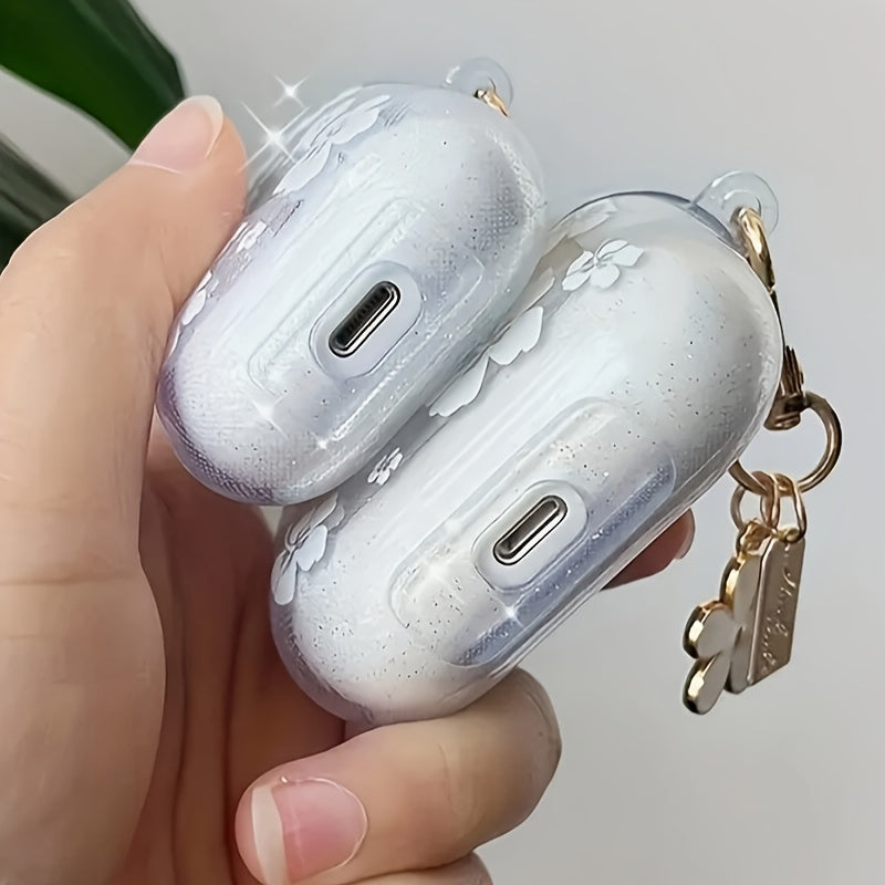 White Flower AirPods Case