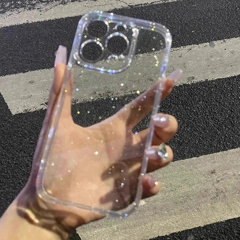 Soft Glitter Transparent iPhone Case