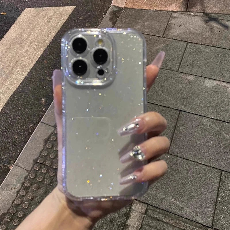 Soft Glitter Transparent iPhone Case