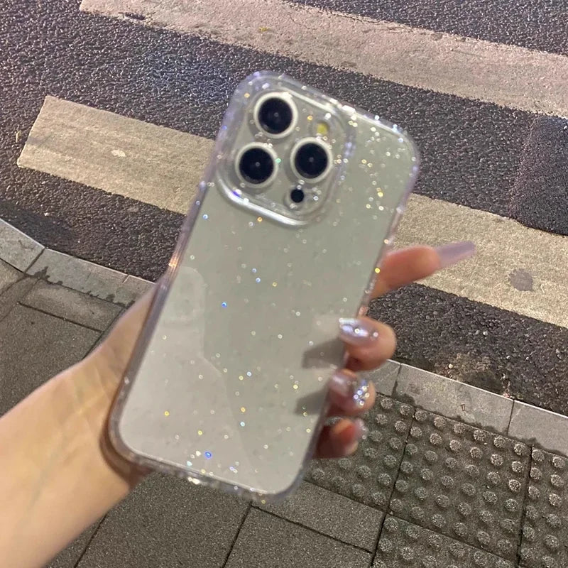 Soft Glitter Transparent iPhone Case