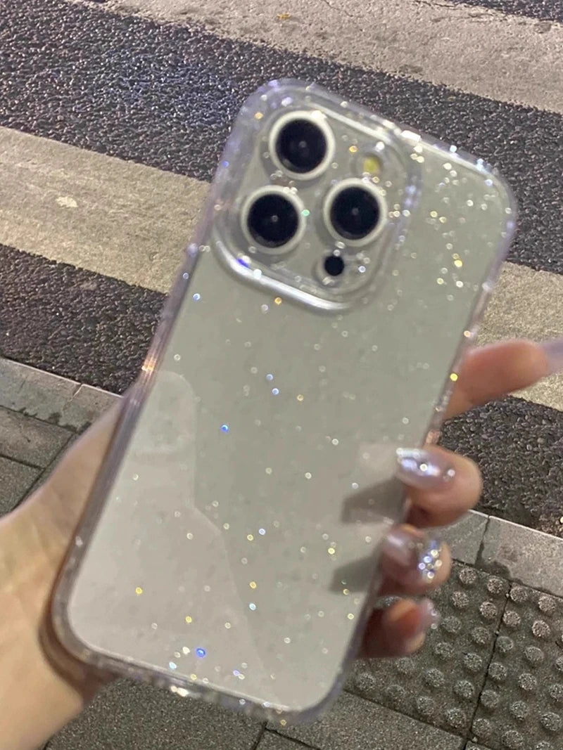 Soft Glitter Transparent iPhone Case