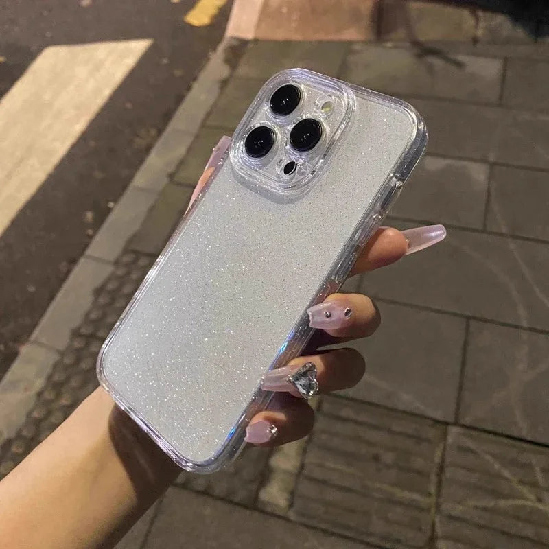 Soft Glitter Transparent iPhone Case