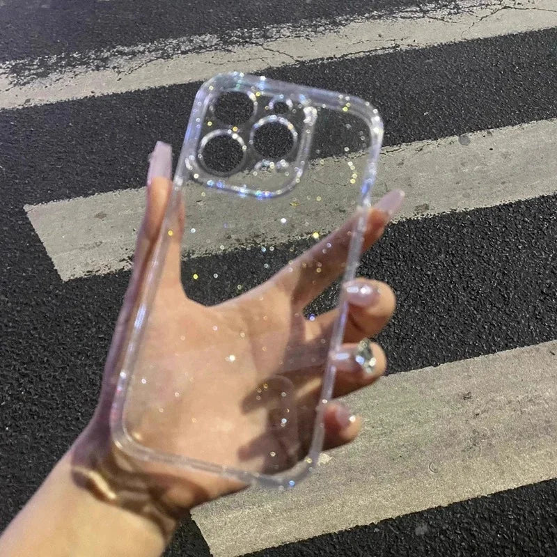 Soft Glitter Transparent iPhone Case