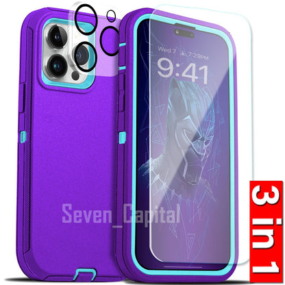 For Iphone 16 15 14 plus 13 12 11 Pro Max Shockproof Heavy Duty Rug Case Cover