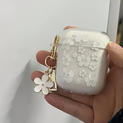 White Flower AirPods Case