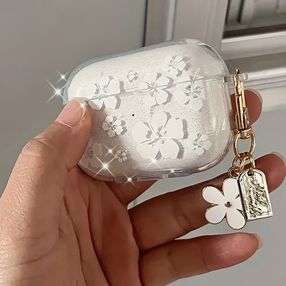 White Flower AirPods Case